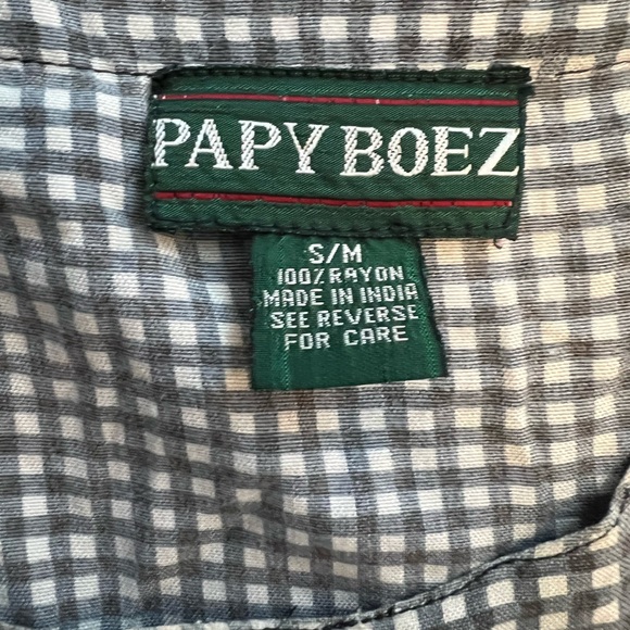 Vintage 90s Papy Boez Sleeveless Black Embroidered Leaves Maxi Dress Sm/Medium - Picture 4 of 6